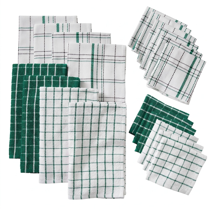 Color Connection 20-Piece Kitchen Towel Set in Absorbent Cotton, , large