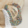 Seed Bead Braid Necklace & Earring Set, , large