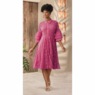 Textured-Dot Mesh Dress, , large