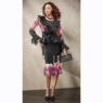 Jordana Watercolor-Print Jacket Dress with Ruffled Organza Jacket and Sheath, , large