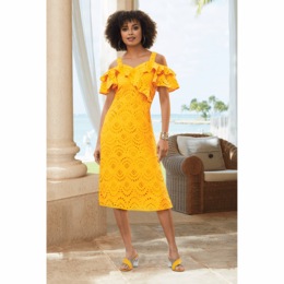 Abeya All Over Eyelet A-Line Dress, , large