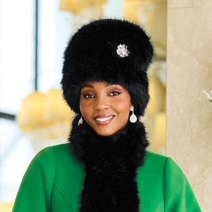 Faux-Fur Pillbox, , large