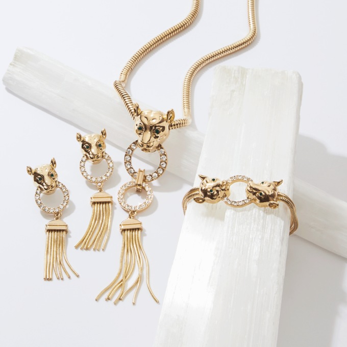 Panther Crystal Jewelry Set, , large