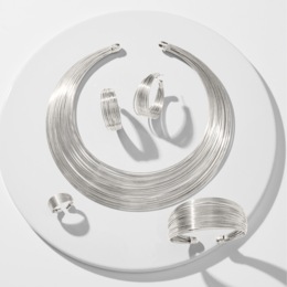 4-Piece Multi-Strand Wire Jewelry Set, , large