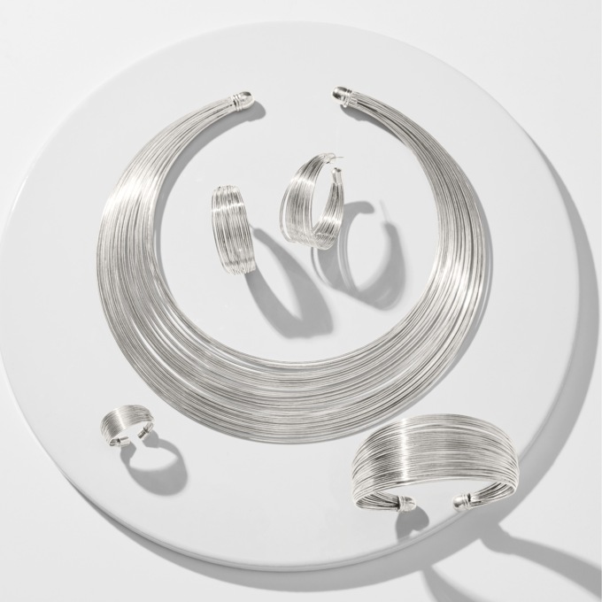 4-Piece Multi-Strand Wire Jewelry Set, , large