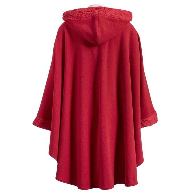 Simone Sherpa Cape and Gloves Set, Red, large