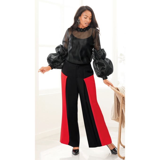 Patrisse Flounce Blouse, , large