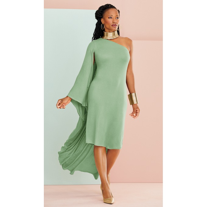 Tamisha One-Shoulder Dress, , large