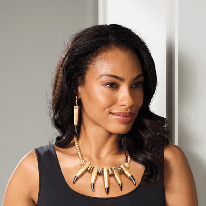 Horn Necklace & Earrings Set, , large