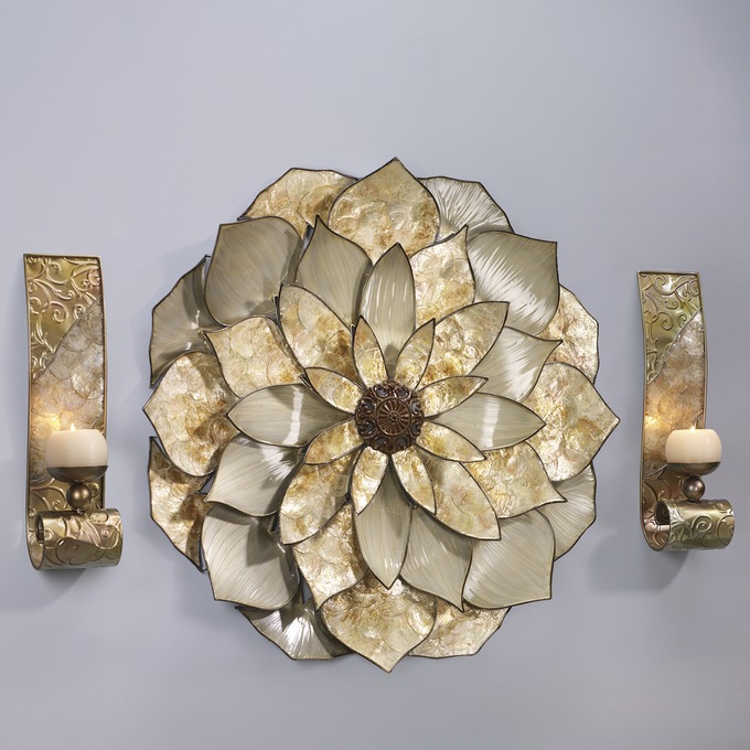 Capiz Wall Sconce Pair, , large