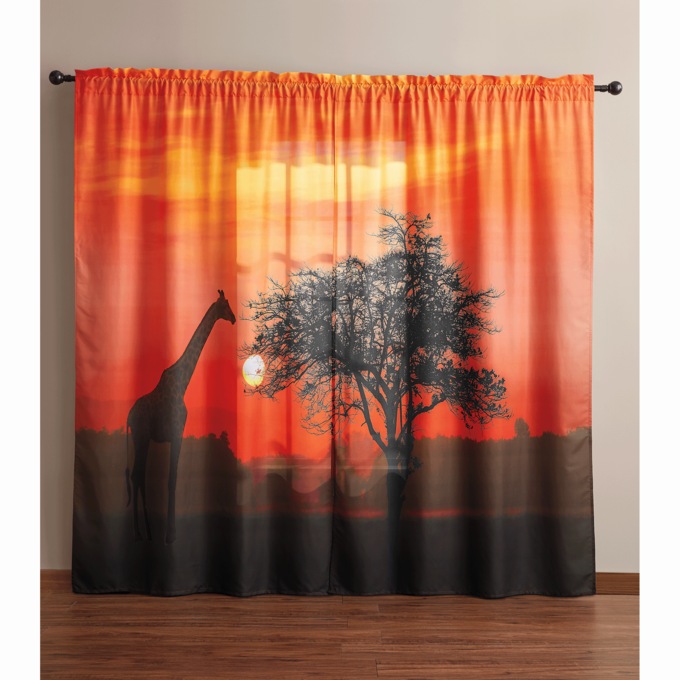 Safari Sunset Panel Pair, , large
