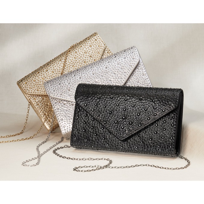 Lady Couture Bari Rhinestone Evening Clutch, , large