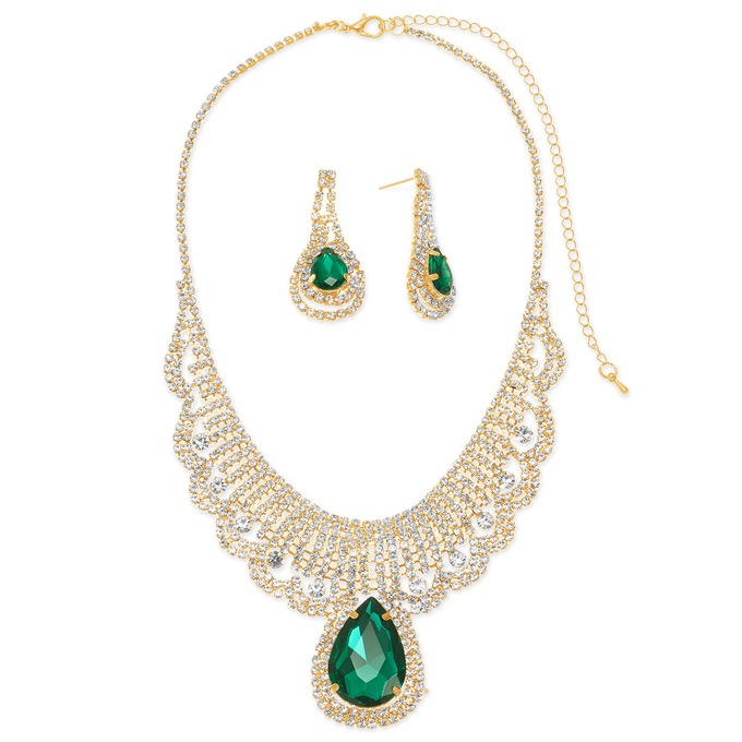Starla Crystal Necklace & Earring Set, , large