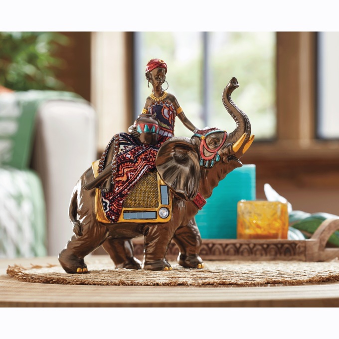 Serena with Elephant Figurine, , large