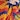 Afrocentric Printed Scarf, Orange Multi, swatch