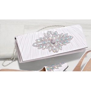Whittall & Shon Crystal Leaf Clutch, , large
