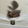 Stacy Adams Men's Harvey Homburg Hat with Feather Accent, Ivory, large