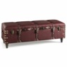 Lee Buckle Storage Bench, Burgundy, large