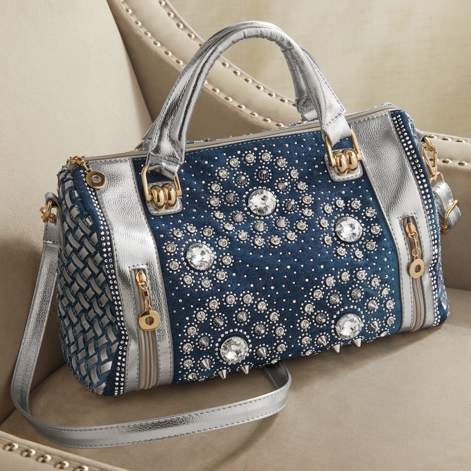 Embellished Denim Bag ASHRO