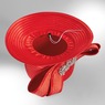 Kelis Women's Church Hat with Oversized Bow and Rhinestone Brooch, Flame Red, large
