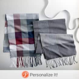 Men's Plaid Scarf, , large