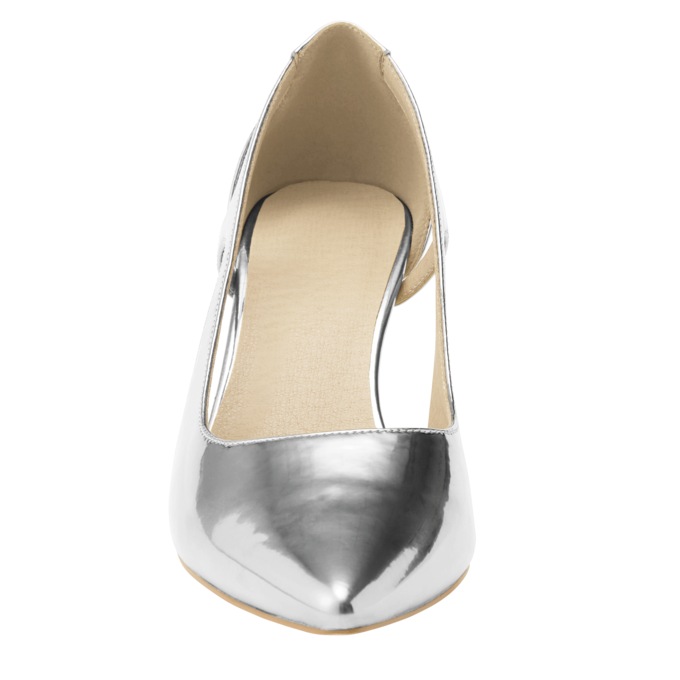 Midnight Velvet Women's Metallic Cut-Out Faux-Leather Pump, , large