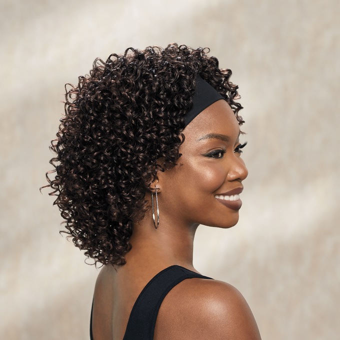Curly Headband Wig, , large