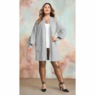 Puff-Sleeve Cardigan, Gray, large