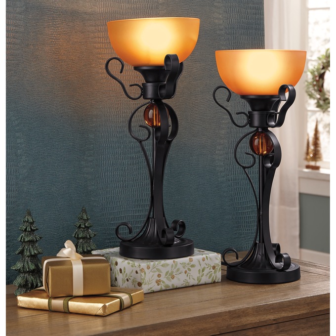 Set of 2 Luella Torchiere Lights, , large