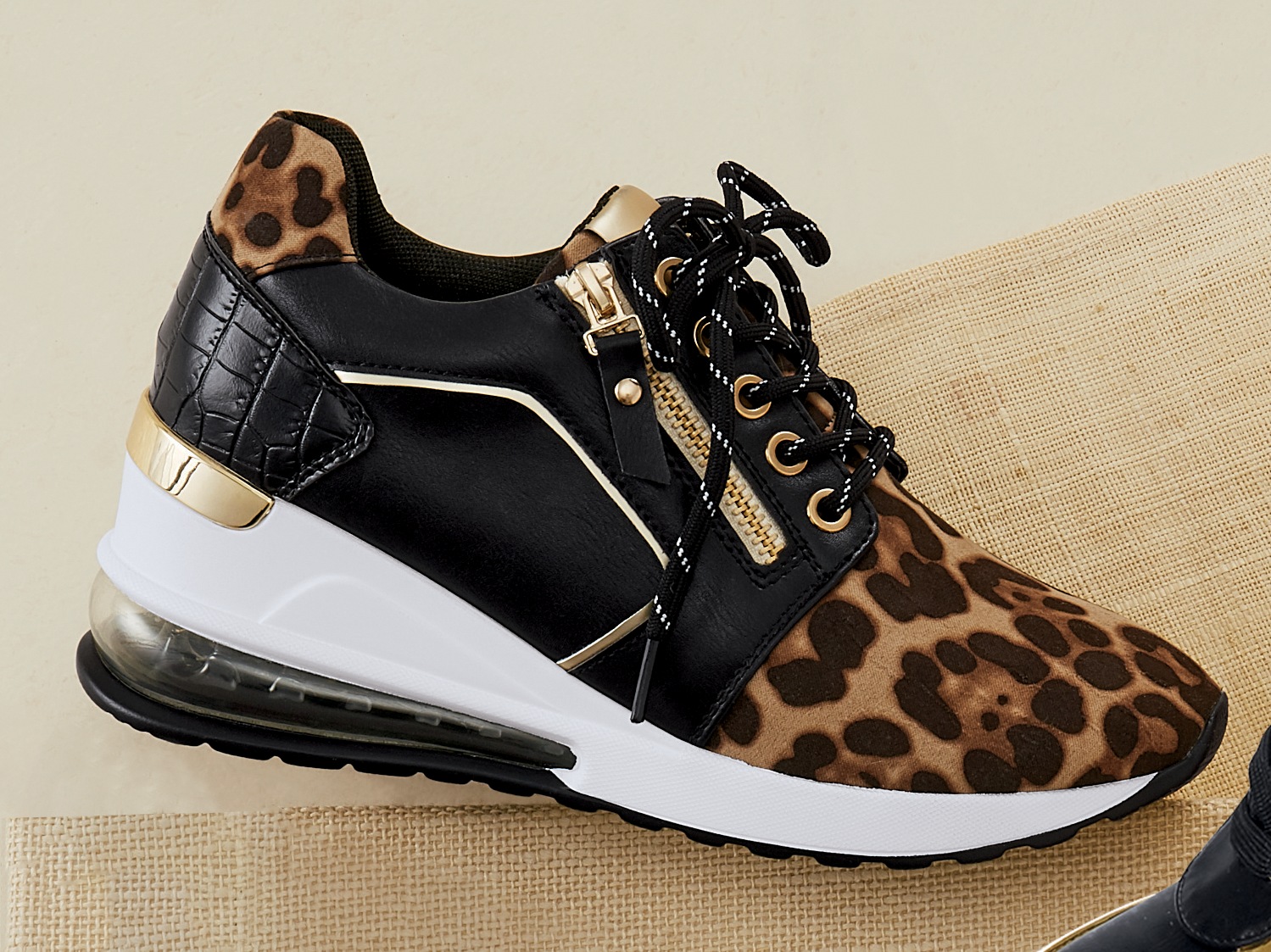 leopard shoes wedge
