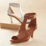 Ankle-Strap Peep-Toe Sandal, , large