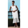 Dot Sequin Jacket Dress, White, large
