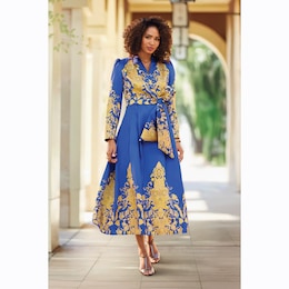 Sheletta Fit-and-Flare Dress, , large