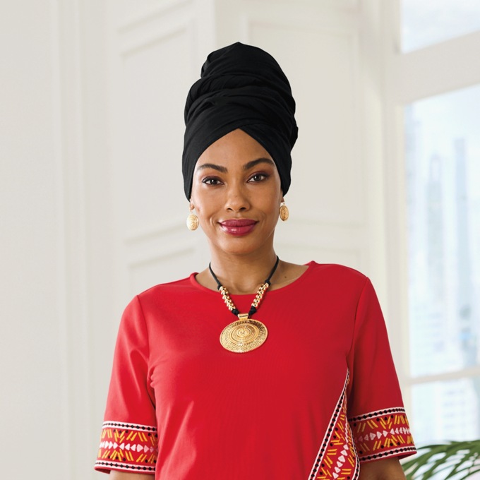Ethnic Round Medallion Necklace & Earrings Set, , large