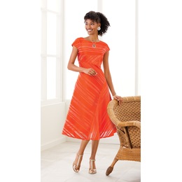 Tiffany Stripe Fit &amp; Flare Dress, , large