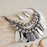 Bead Teardrop Necklace & Earring Set, , large