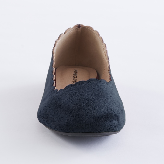 Scalloped Faux-Suede Flat for Women, , large