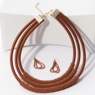 Bead-Wrap Multi-Strand Necklace & Earring Set, , large