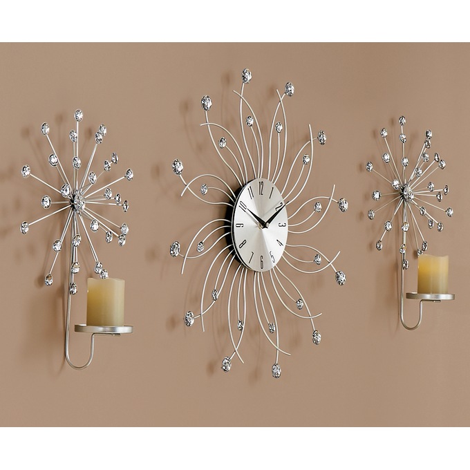 Gem Sparkle Wall Clock, , large