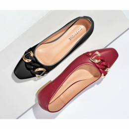 Classique Chain Link Ballerina Flat, , large