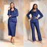 Lyra 4-Piece Wardrober with Satin-Trimmed Jacket, Skirt, Pant and Cami, , large