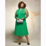 Juno Sheer-Sleeve Sweater Dress, , large