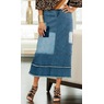 Muna Patch Denim Skirt, , large