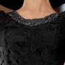 Renira Lace Fit-and-Flare Dress, Black, large