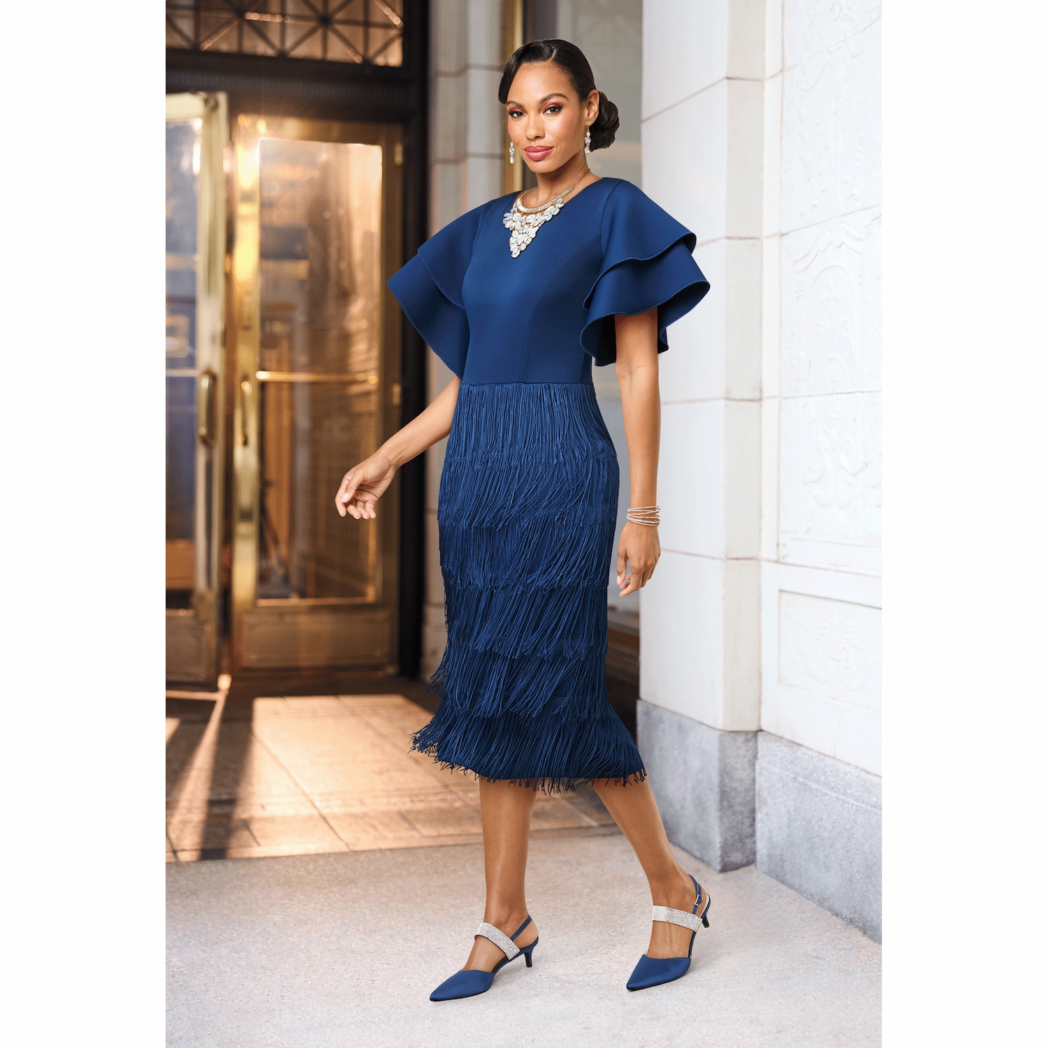 Mareena Women's Fringe Sheath Dress ASHRO