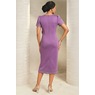 Omarosa 3D Rosette Embellished Midi Sheath Dress for Women, , large