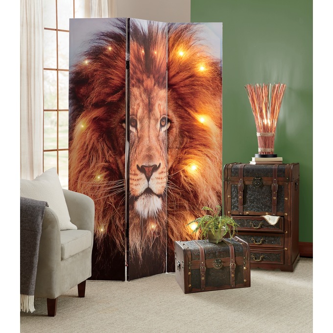 Lighted Reversible Safari Animal Room Screen, , large
