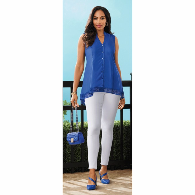 Tarana Woven High-Low Tunic, , large