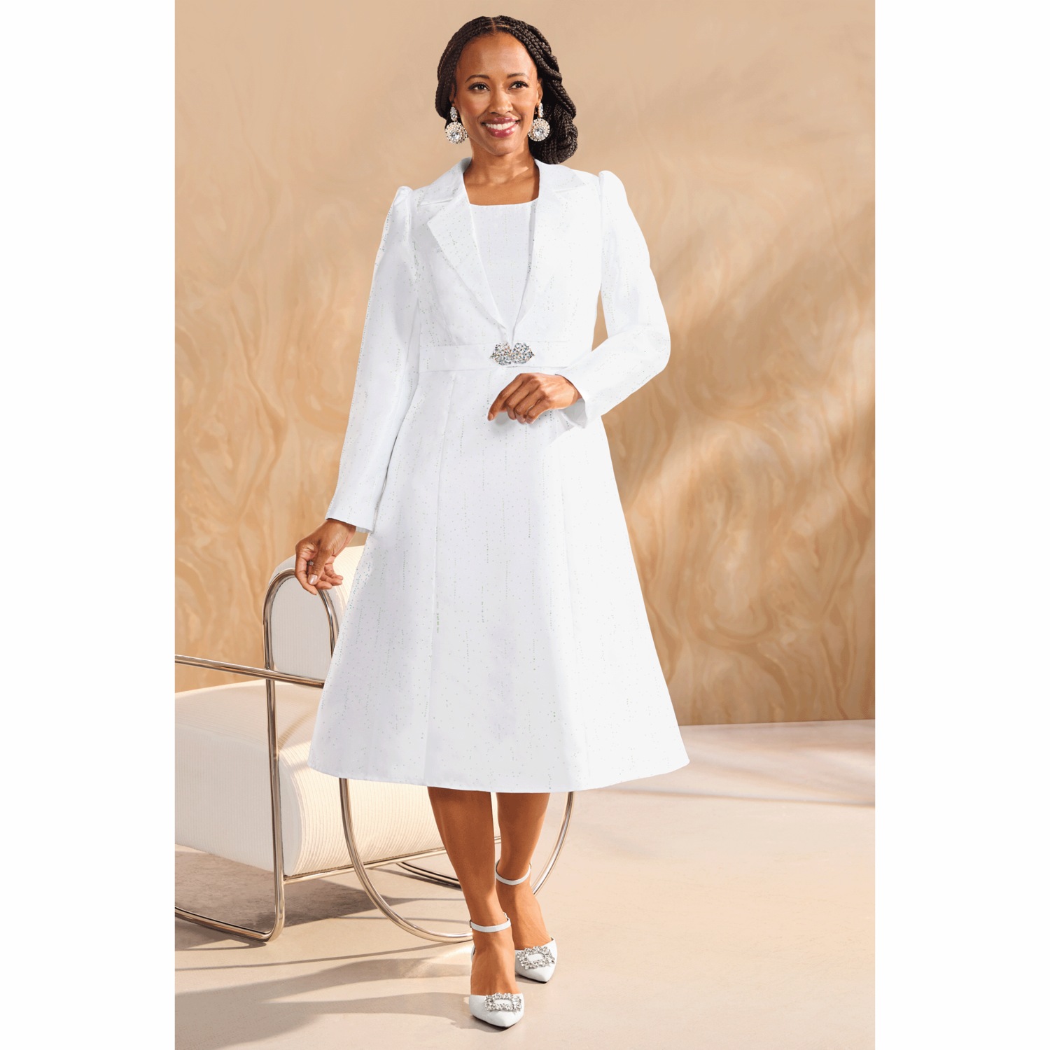 Tonda Mini-Rhinestone Jacket Dress | ASHRO