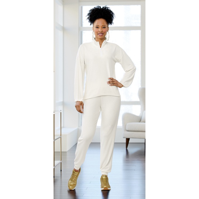 Zenya Quarter-Zip Pullover &amp; Jogger, , large